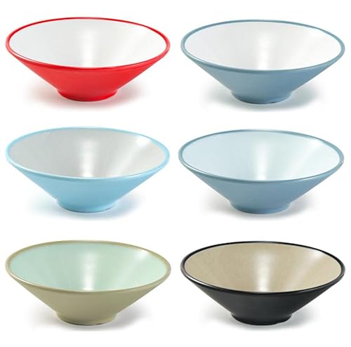 JUNYFFF Japonés Conjuntos De Cuencos De Ramen (6 Piezas), Tazón De Sopa De Fideos Ramen Japoneses Grandes De 1150Ml, para Fideos, Pho, Fideos, Udon Cover