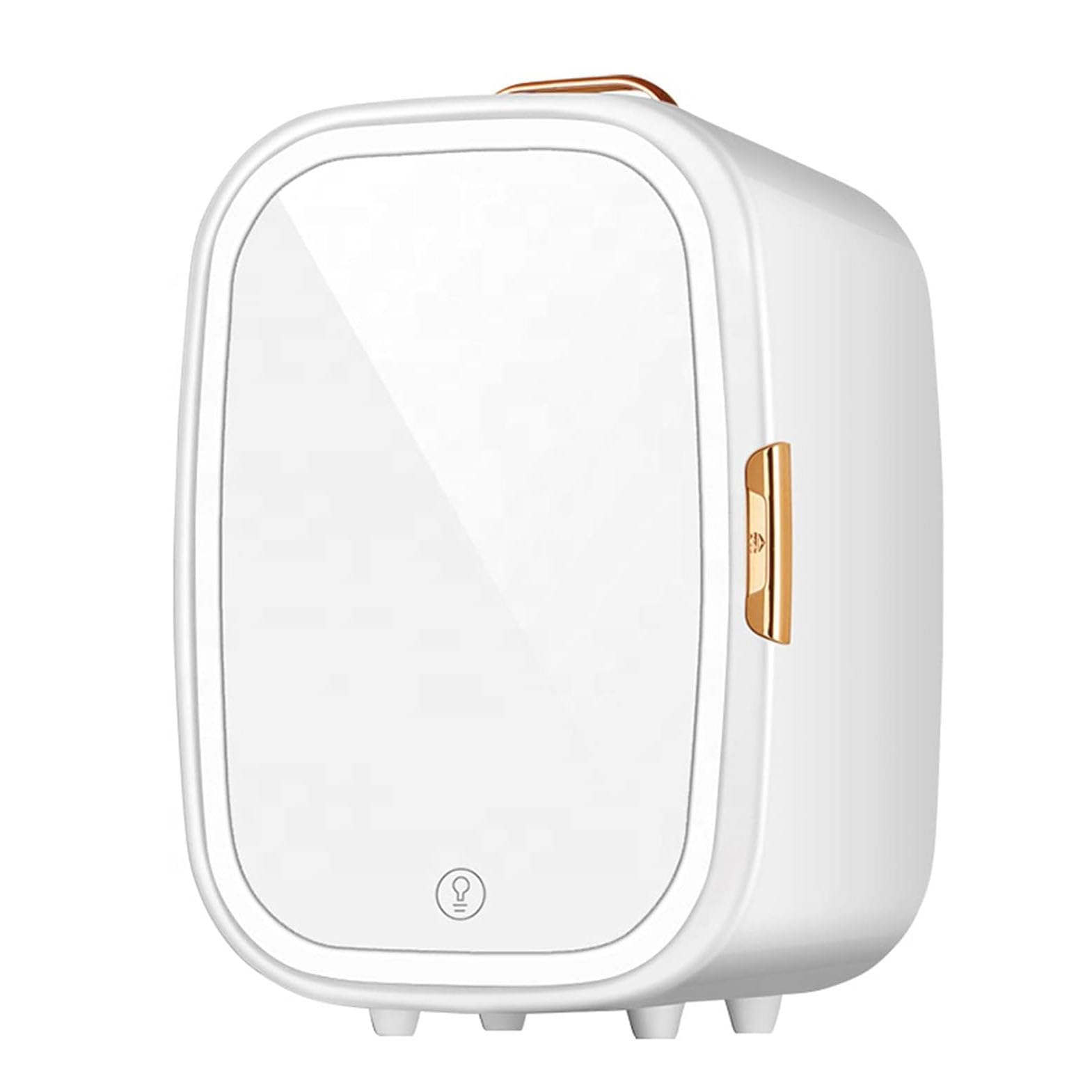 Mini refrigerador de 20 litros, refrigerador de Belleza portátil, Espejo y diseño LED, para Cuidado de la Piel, Dormitorio y Viajes