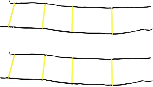 Miniatura 8 de TYTOGE Escaleras de agilidad para entrenamiento de velocidad 2 unidades 4 escaleras escaleras de entrenamiento de velocidad con bolsa de transporte