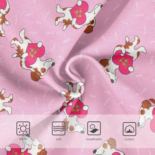 Little Girl Underwear Toddler Panties Kids Undies Valentine's Beagle Dog Soft Cotton Briefs 2T-8Y3