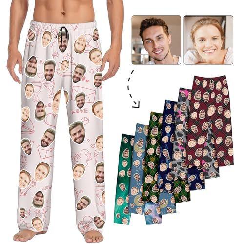 Personalized Pajamas Pants For Men Custom Pajama Pants Pajama Bottoms Sleepwear Funny Pj Pants With Photo Picture Face