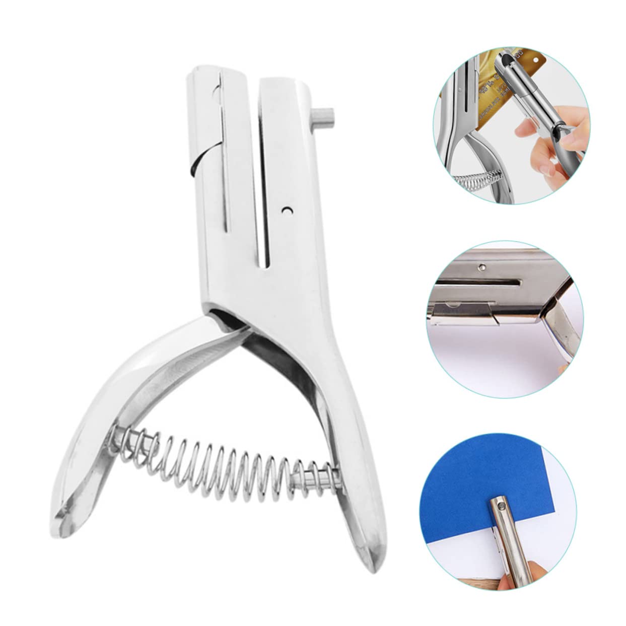 Punzonatrice Heavy Duty per Carta con Slot Raccolta Forniture Ufficio e Fai da Te Profondità Design Stabile e Pratico per Biglietti da Visita e Foto