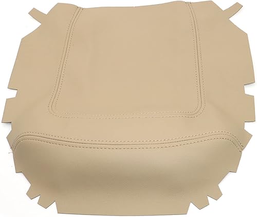 Funda de repuesto para reposabrazos de consola central de cuero, beige y marrón compatible con Ford F150 Lariat 1997-2003