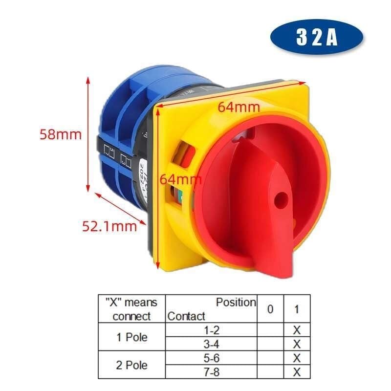 Interruptor de leva con candado para cortar corriente de 690V con seguridad 2