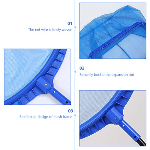 BESPORTBLE 2Pcs Limpeza Piscina Skimmer Profissional Net Net Rede De Pesca Malha De Substituição (Up