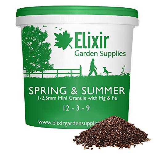 Elixir Gardens | Spring & Summer Lawn Food/Feed Fertiliser with added Iron + Magnesium