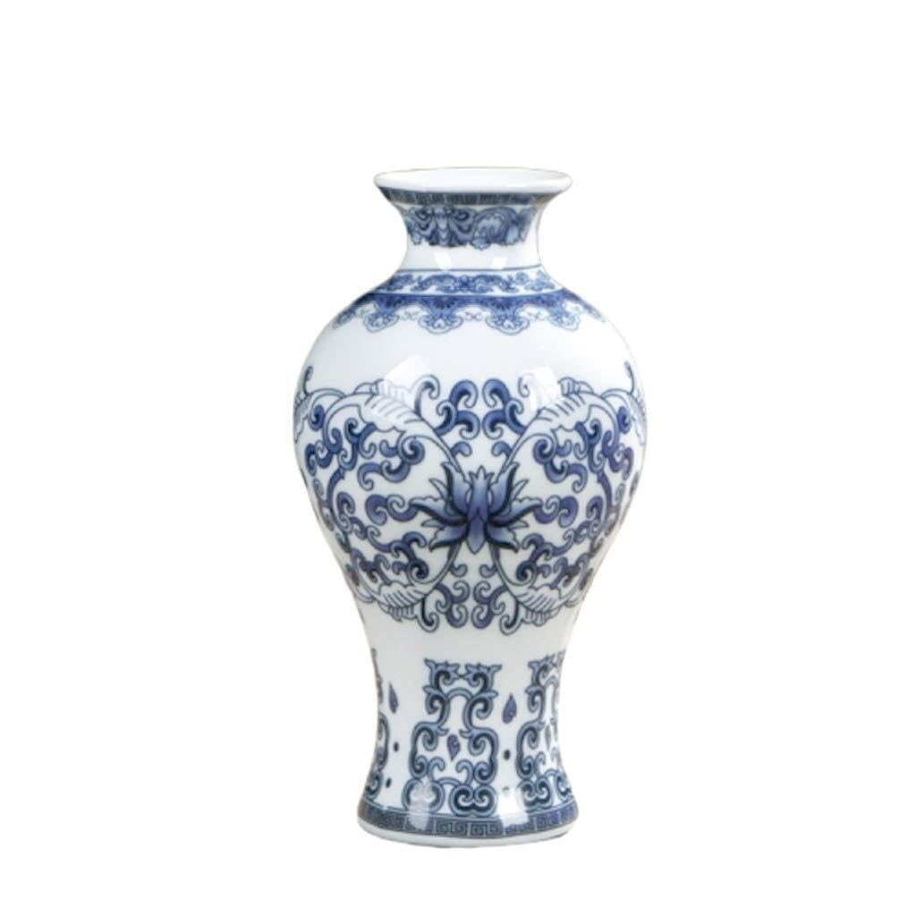 Vase en céramique bleu et blanc stable et étanche pour sublimer vos bouquets précieux
