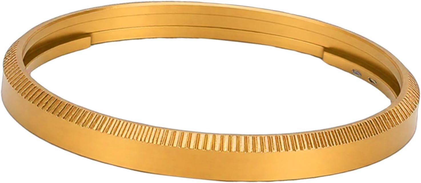 Pomya Lens Metal Ring for Camera, Aluminum Alloy Decorative Lens Hoop Replacement Ring, Stylish Protective Mount Trim Accessory for Photography Customization (Gold)