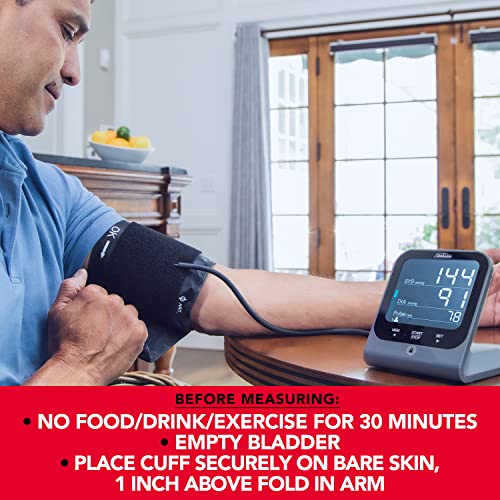 Sunbeam Tmb-1583-S Upper Arm Blood Pressure Monitor With Comfort Inflate Technology, Clinically Tested With Adjustable Cuff And Lcd Touchscreen, Power Adapter And Batteries Included #TOP1