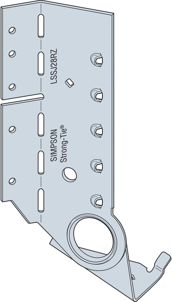 Simpson Strong-Tie LSSJ28RZ LSSJ ZMAX Face-Mount Adjustable Light Slopeable/Skewable Jack Hanger for 2x8, Right