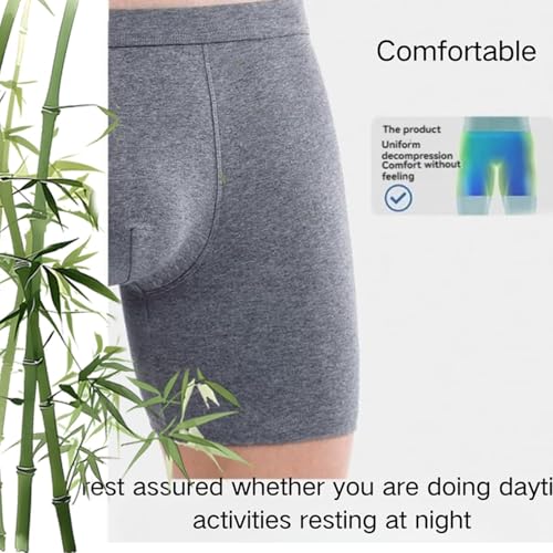 Octipa Men's Absorbent Incontinence Boxer Briefs, Octipa Men's Ultra-Absorbent Incontinence Boxer Briefs,Leakage Protection(01,Large)2