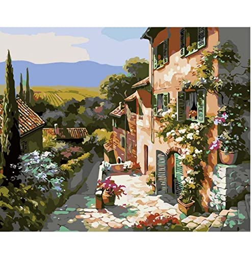 Broderie point de croix kit pré-imprimé villa jardin sans erreur de couture