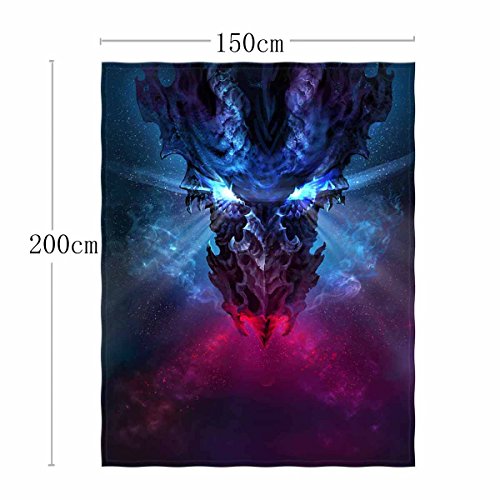 Qh 58 X 80 Inch Gothic Style Dragon Print Super Soft Throw Blanket For Bed Couch Sofa Lightweight Travelling Camping Throw Size For Kids Adults All Season #TOP4
