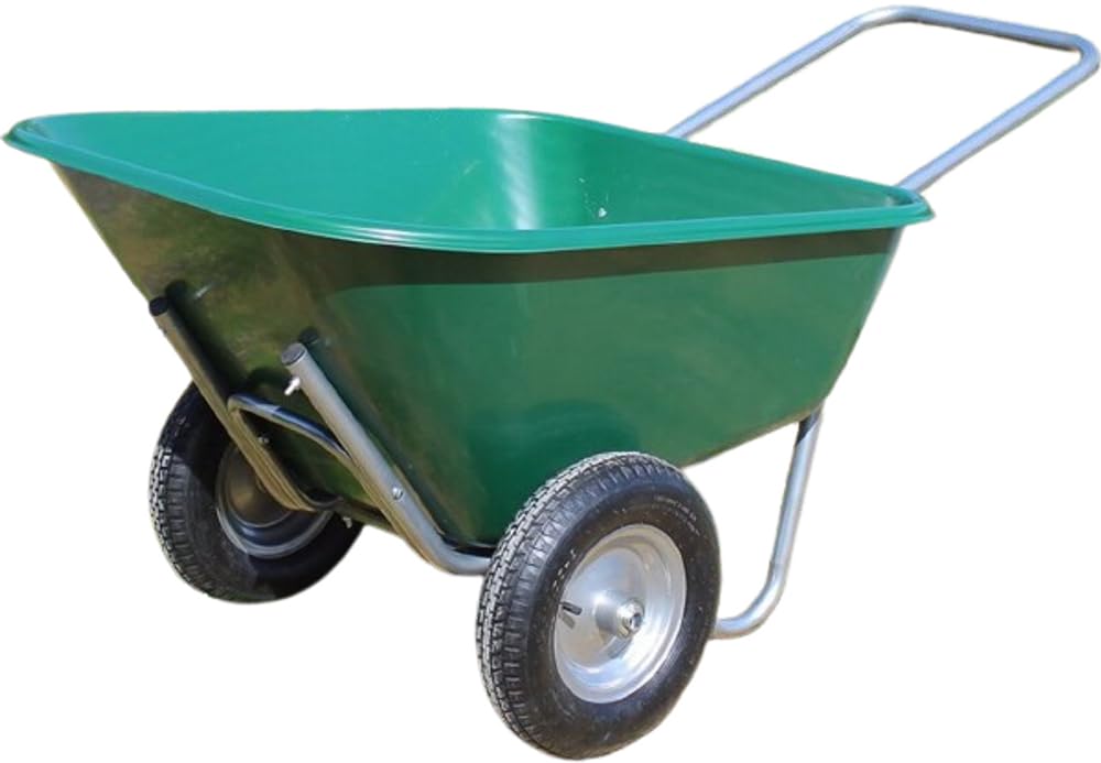 Bristol Tool Company Large Wheelbarrow - 175 Ltr / 175Kg - Pneumatic Green