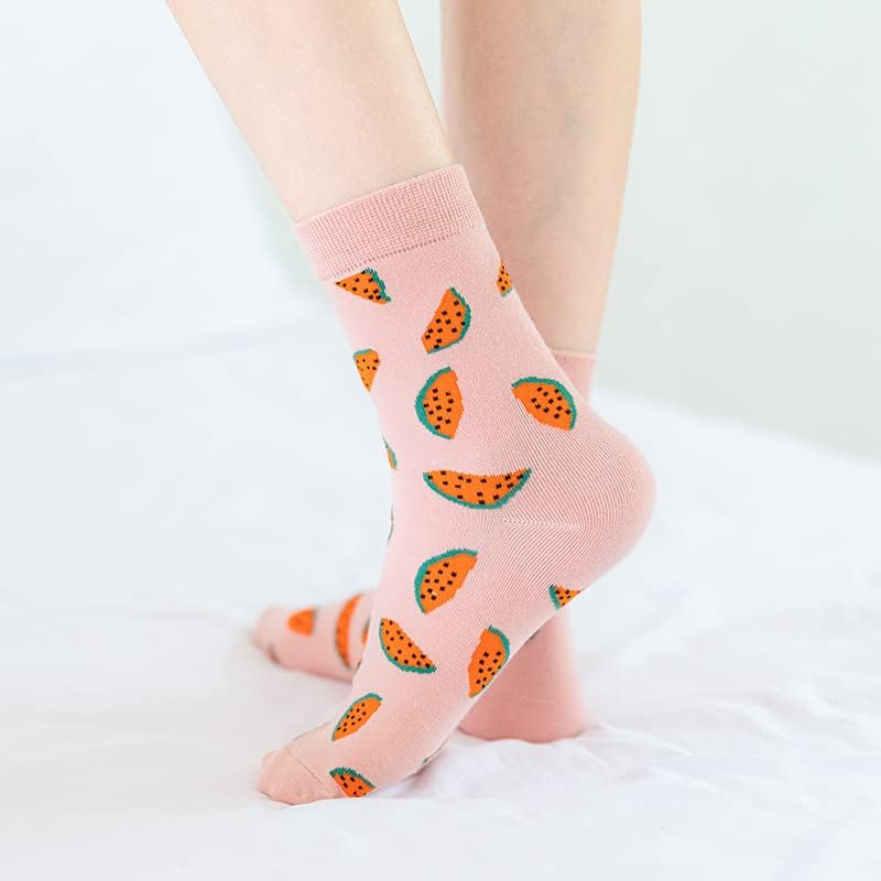 Losa Kute 5 Pairs Cute Patterned Socks Warm Crew Socks - Image 9