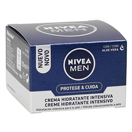 NIVEA MEN Protege & Cuida Crema Hidratante Intensiva (1 x 50 ml), crema facial hidratante con aloe vera, crema para hombres con la piel muy seca, nutre e hidrata