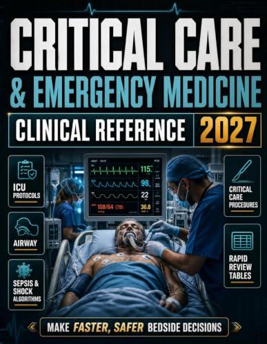 Image of Critical Care & Emergency Medicine Clinical Reference: ICU Protocols, Airway, Sepsis & Shock Algorithms, Critical Care Procedures, and Rapid Review Tables for Bedside Decision-Making