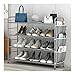 organizer do przechowywania butów 4-poziomowy Stojak Na Buty Materiałowa Półka Na Buty Organizer Metalowy Wolnostojący Stojaki Na Buty Z Wiszącymi Torbami DIY (Color : Shoe rack A)