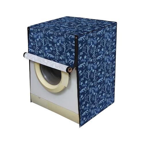 Image of Lithara Front Load Fully Automatic Washing Machine Cover for LG, Samsung, IFB, Whirlpool, Suitable for 7 kg & 7.5 KG - Waterproof, Dustproof Cover (Print-4)