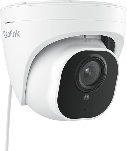 REOLINK Cámara de seguridad 4K para exteriores, cámara de vigilancia IP PoE Dome con detección de seres humanosvehículos, visión nocturna IR de 100