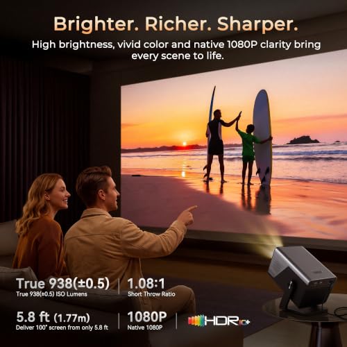 Google TV-Licensed Projector 4K Support, 938 ISO, AI Calibration, 20W Dolby - image 6