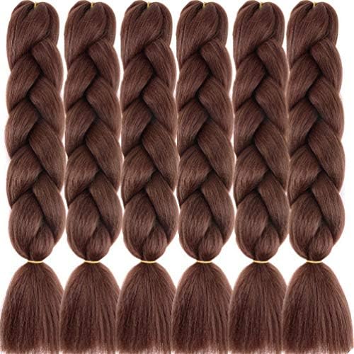 LDMY Pre-stretched Braiding Hair-26inch 8pcs/pack Hair for Braiding Ombre 27#/613# Synthetic Kanekalon Hair for DIY Wigs and Braids