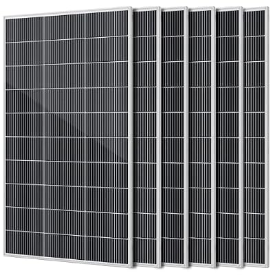 wnzoyon 1200W N-Type 18BB Monocrystalline 6Pack 200W Solar Panel, 25.6% High Efficiency PV Module, IP65 Waterproof for 12V/24V Off-Grid System – Rooftop, RV, Farm, Trailer, Marine, Home