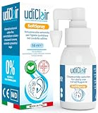 Spray Isotonico per Pulizia Orecchie 50ml UdiClair SoftSpray Aiuto Quotidiano per Rimozione del Cerume Made in Italy Pulizia Fisiologica non Invasiva Alternativa a Sapone e Cotton Fioc