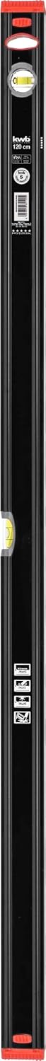 kwb Aluminium spirit level 120 cm, impact resistant level, 0.5 mm/m, VPA tested, precision ground, 1 horizontal and 1 vertical flask