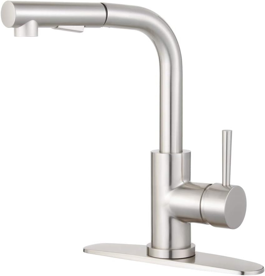 Kingston Brass LS2718DL Concord Pull-Out Sprayer Kitchen Faucet, Brushed Nickel Kingston Brass LS2718DL Concord Pull-Out Sprayer Kitchen Faucet, Brushed Nickel