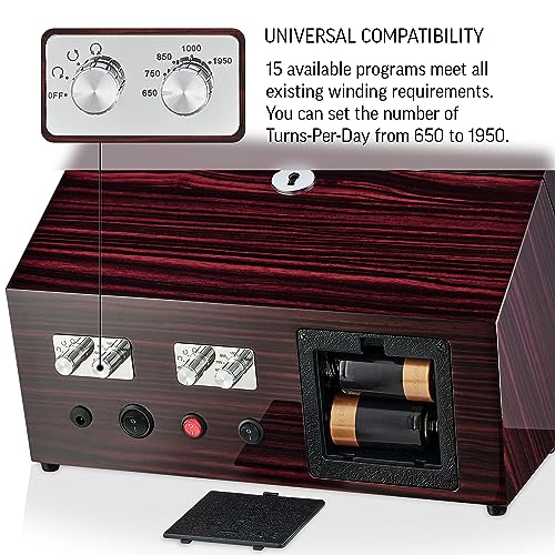 TIMECUBE Watch Winder with LED Light, 15 Winding Programs and Automatic Motor-Stop Option (Ebony) by TIMECUBE - Image 5