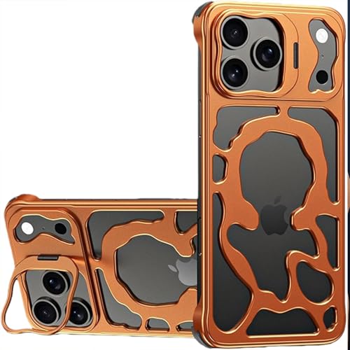 MagSafeΉ ^P[X iPhone 17 Pro / 17 Pro Max pAMI[vt[&]YOX^hځAϏՌop[Eyʃt[XfUC(Orange,17 pro)