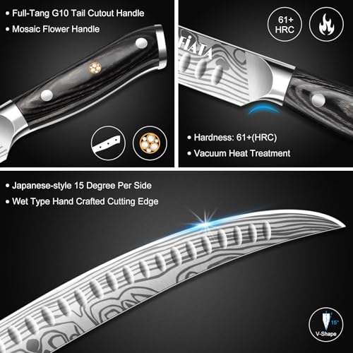 MOSFiATA Butcher Boning Knife, 10.5 inch Sharp Filleting Knife German EN1.4116 Stainless Steel for Meat and Fish Knives Professional Kitchen Knife with Ergonomic Handle Gift Box - Image 5