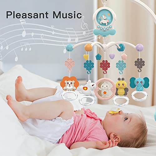 Eners Baby Musical Crib Mobile With Night Lights And Rotation, Rattles, Remote Control,Comfort Toys For Newborn Infant Boys Girls Toddles (Green) #TOP2