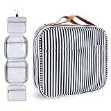 icyant Trousse de Toilette de Voyage à Suspendre, Trousse de Toilette avec Crochet de Suspension étanche Grand Organisateur cosmétique et avec 4 Compartiments, pour Voyage et Douche de Salle de Bain