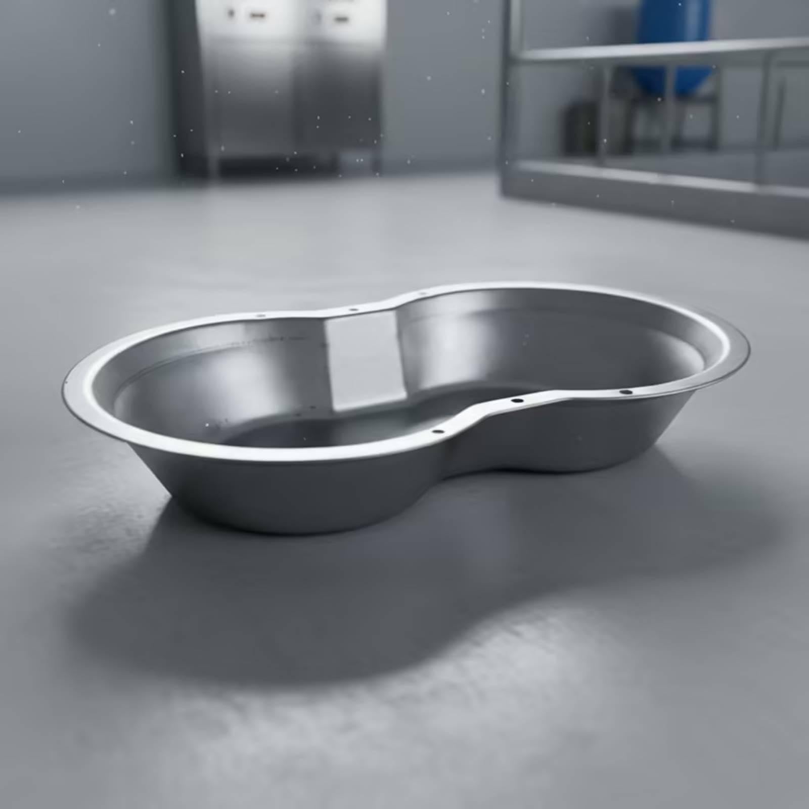 Trogolo per Maiale Recipiente di Alimenti Vasca da Allevamento Ciotola Grande capacità in Acciaio Inox Facile da Pulire Adatto per Suini Bestiame, Style a