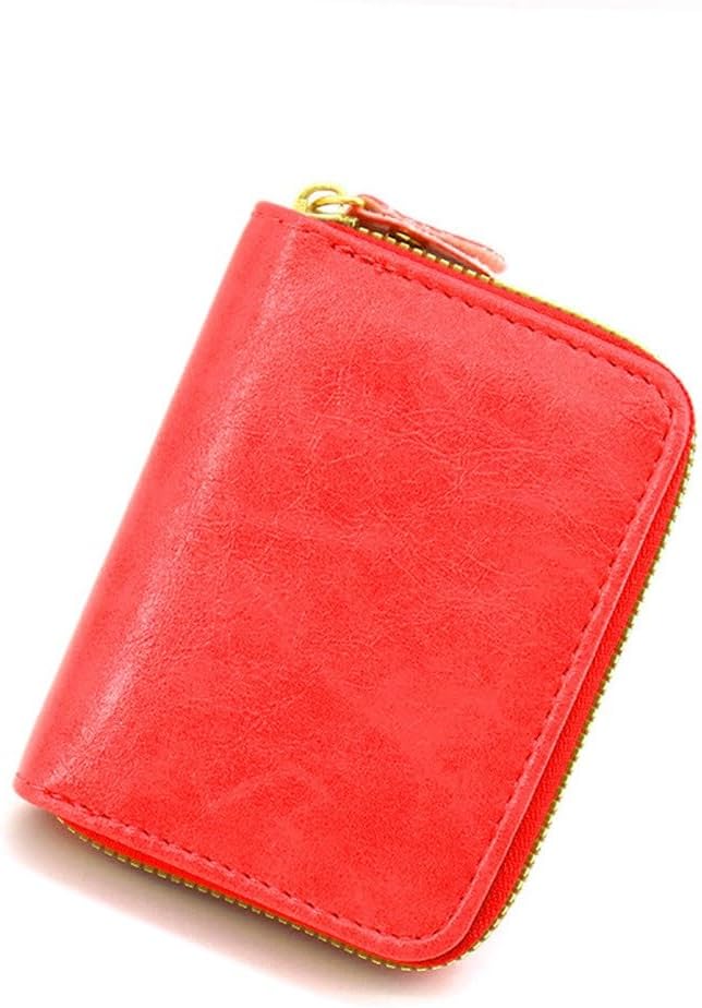 Card Pouch Men's and Women's PU Card Case Large Capacity Multi-Card Slot Zip Coin Purse Card Cases(Colour 5)