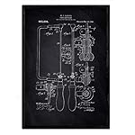 Nacnic Poster con patente de Marco sierra. Lámina ...: TAMAÑO: A3 (29,7x42cm) con fondo negro DETALLE DEL PRODUCTO: Láminas ilustradas impresas con tintas de alta calidad y resistencia (Xerox) sobre papel Antalis 250 gramos ENVÍO: El producto se envía embalado en un tubo resistente de cartón. HECHO EN ES...