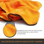 Glart 44WG Toalla secante coche XXL 90×60 cm – Paño microfibra naranja – Limpieza y alta absorción para coche, moto, barco y hogar – Suave, protege la pintura, sin pelusa, apto para múltiples usos