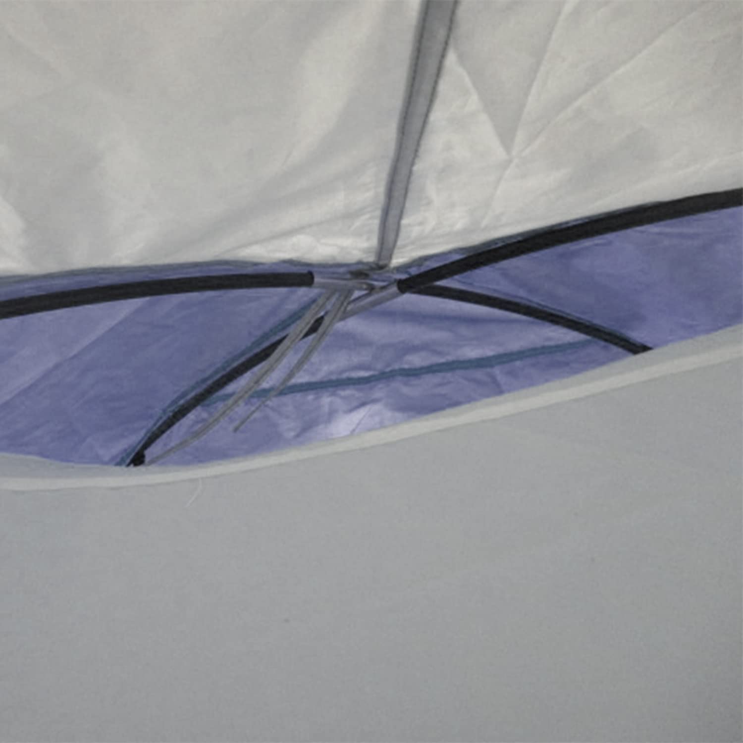 Outsunny Tente de Camping 3/4 Personnes dôme légère, Facile à Monter | Tente 3 places, ventilée, portes zippées, sac inclus, Oxford 320 x 240 x 130 cm, bleu foncé gris clair