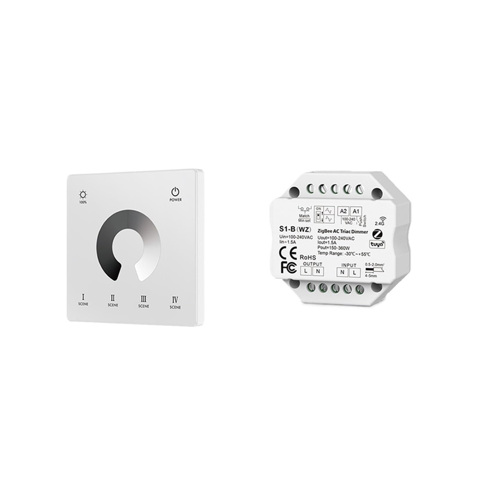 Variateur de lumière LED interrupteur variateur Triac 220V commande sans fil S1-B