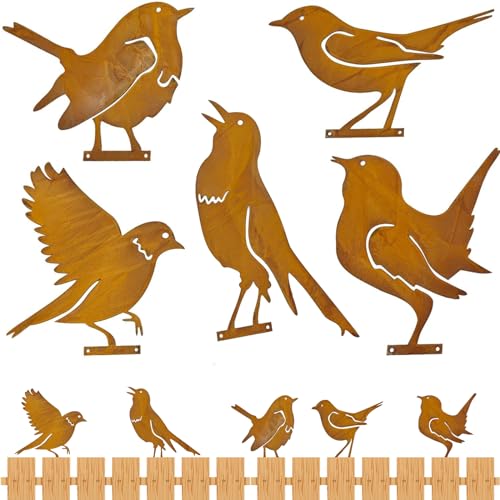 Vogel Gartenstecker Aus Metall - 30cm Deko Für Beet, Balkon & Terrasse