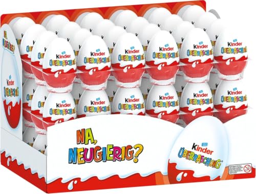 Kinder Überraschung Classic-Ei Überraschungsei mit feiner Schokoladenschicht und Spielzeug Design und Promotion können variieren 72 Ü-Eier à 20 g