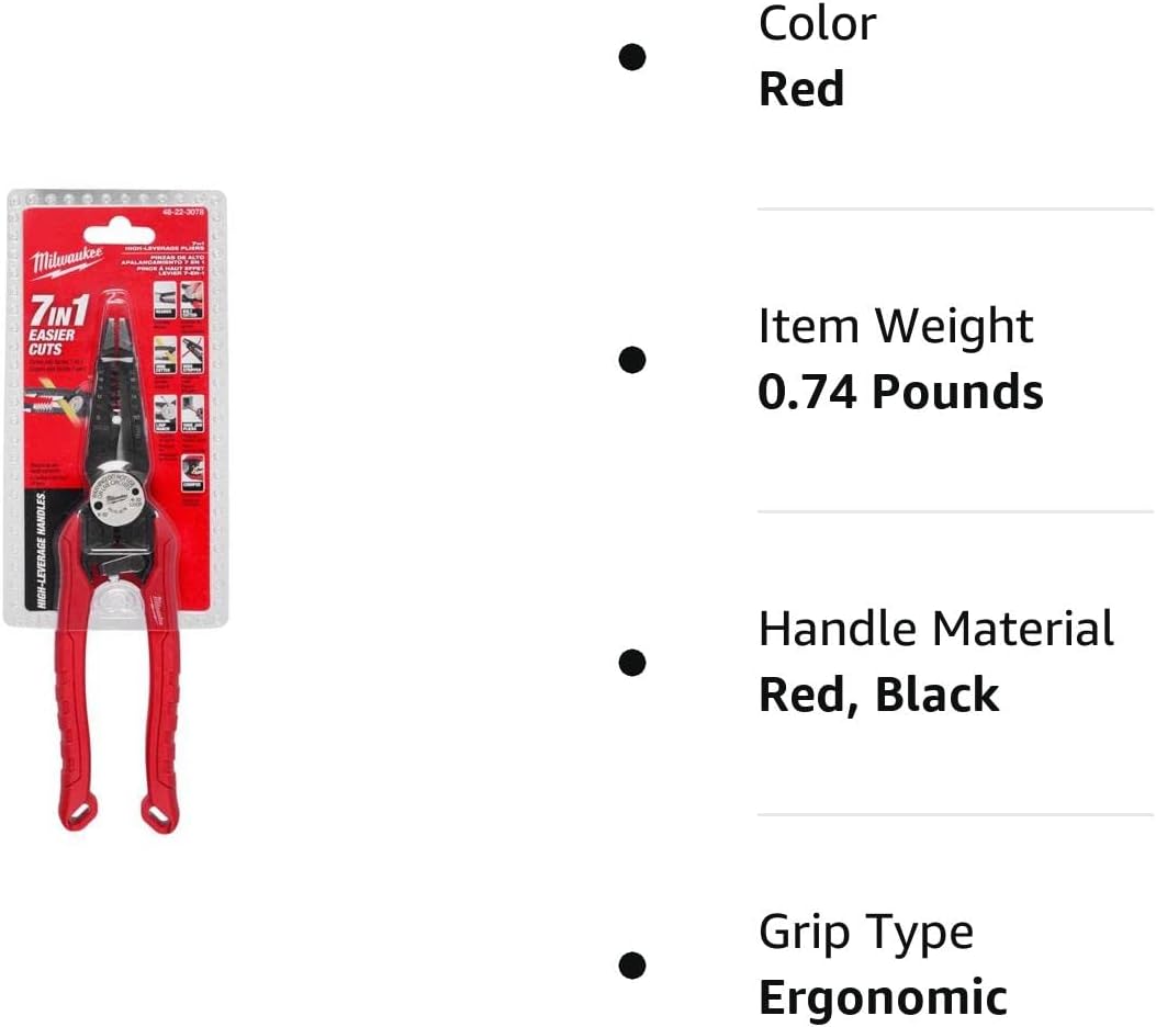 Milwaukee 48-22-3078 7IN1 High-Leverage Combination Pliers