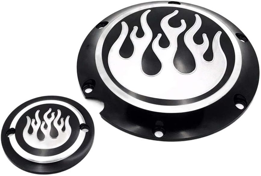 SMT-Compatible With Harley Davidson XL1200C Sportster 883 Derby Flame Timing Timer Cover Black [B01MV21CHJ]