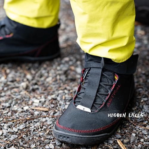 Astral Hiyak Water Shoes - Men's & Women's Insulated, Quick-Drying, Durable Water Bootie for Kayaking, Hiking, & Boating - Black/Black - Men's 8/Women's 9