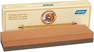 Norton 614636855653 IB8 1-by-2-by-8-Inch Fine/Coarse India Combination Oilstone, Red