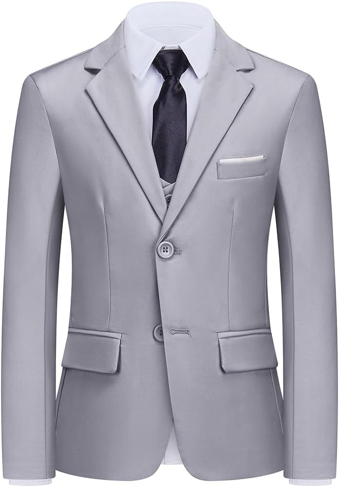 Kids Suits for Boys 5 Pieces Formal Suit Boys Dress Shirts Ring Bearer Outfit Slim Fit Dresswear Suit