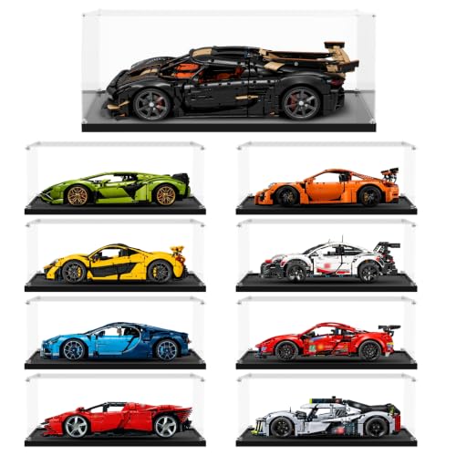 icuanuty Acrylic Display Case Compatible with Lego DC Super Heroes 1989 Batmobile 76139 Display, Organisation Display Case for 42156,42083,42143,42096,42056,42115,42143,42125,42172(No Model) - 2