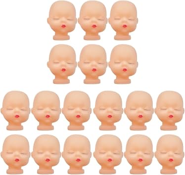 COHEALI 30Pcs Mini Baby Doll Heads for DIY Crafts, Vinyl Sleep Baby Doll Head for Keychain Making, Blank Miniatures for Hand Painting, Plush Accessories & Handmade Projects